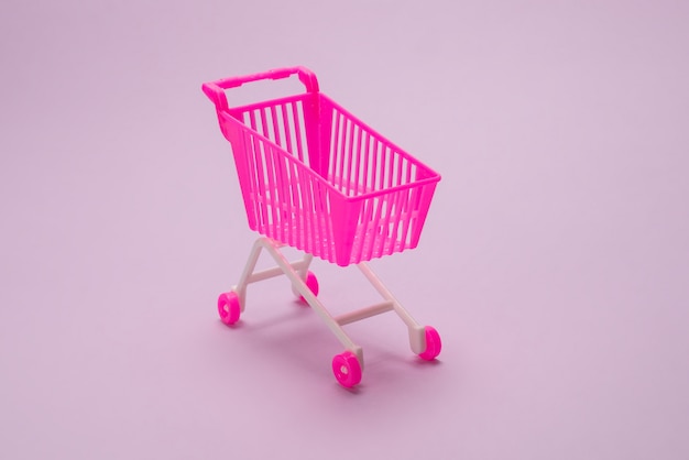 Carrito de compras rosa