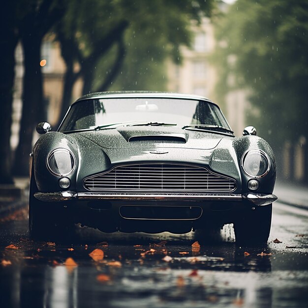 Foto carro aston martin na chuva