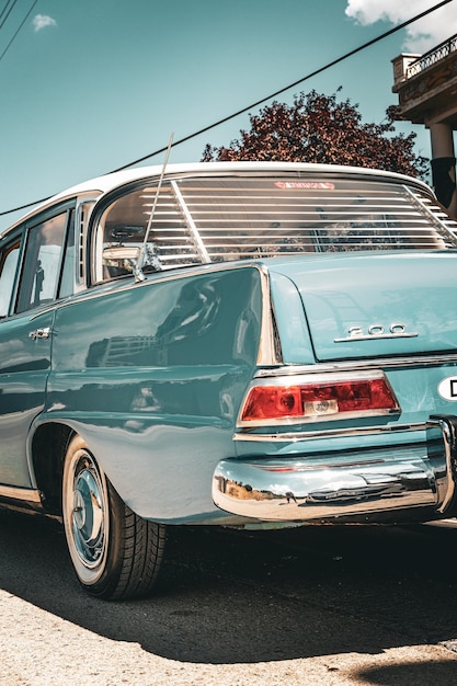 Foto carro clássico azul