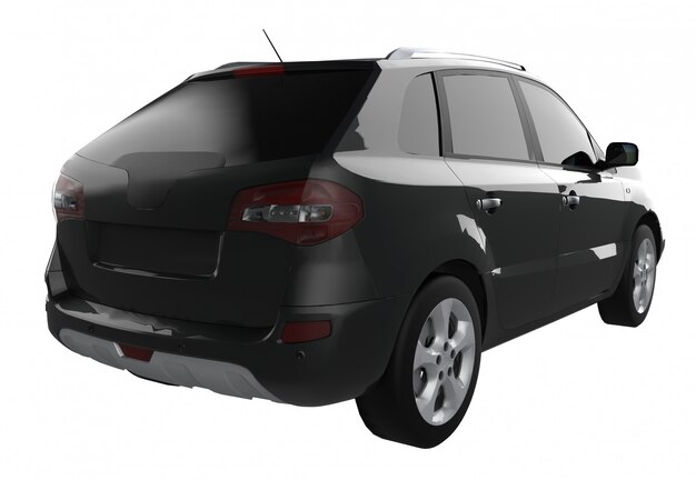 Carro compacto crossover preto