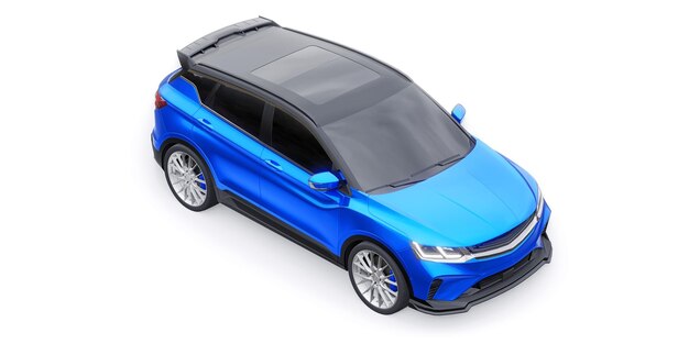 Carro compacto esportivo SUV 3d render ilustração