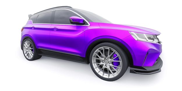 Carro compacto esportivo SUV 3d render ilustração