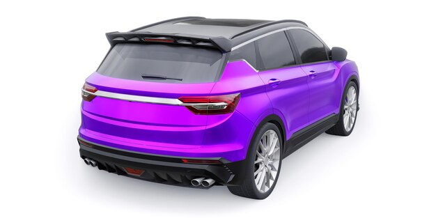 Carro compacto esportivo SUV 3d render ilustração