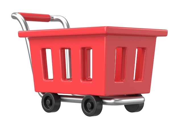 Carro de la compra 3D Ilustración 3D