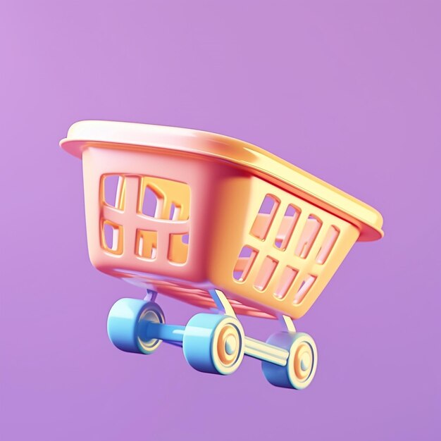 Foto carro de compras 3d