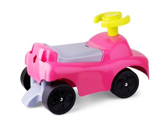 Carro de brinquedo para crianças no fundo branco