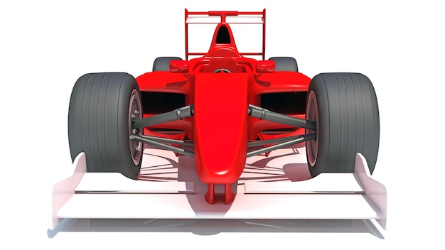 Carro de corrida em fundo branco