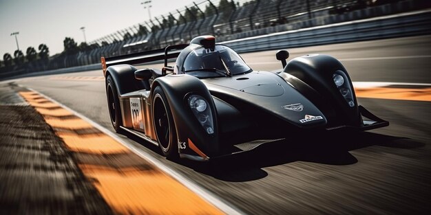 Corridas de carros esportivos na pista de corrida carros à deriva queimando  pneus na pista de velocidade generative ai technology