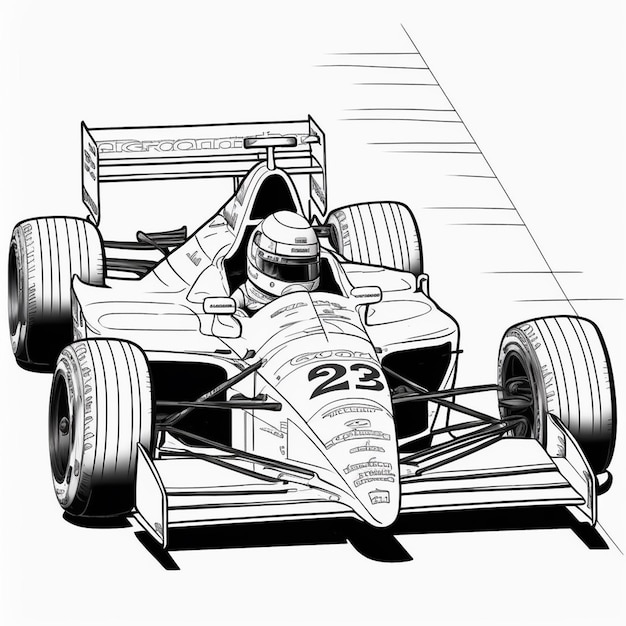 Desenhos para colorir de desenho de um carro de corrida para colorir  