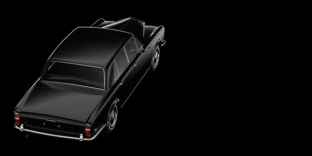 Carro de luxo isolado na ilustração de renderização 3d de fundo