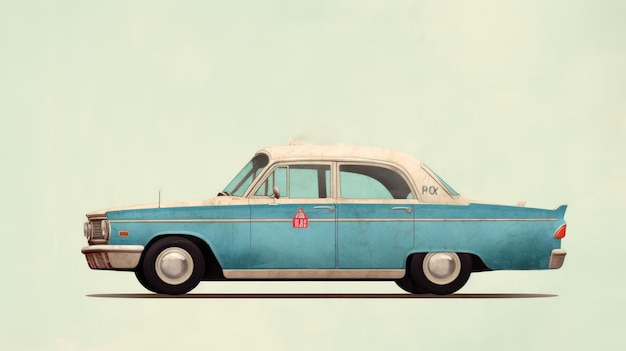 Carro de polícia inspirado no estilo de Oliver Jeffers