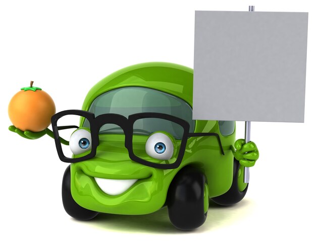 Carro divertido - personagem 3D