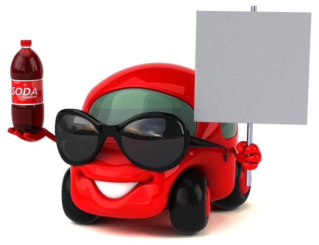 Carro divertido - personagem 3D