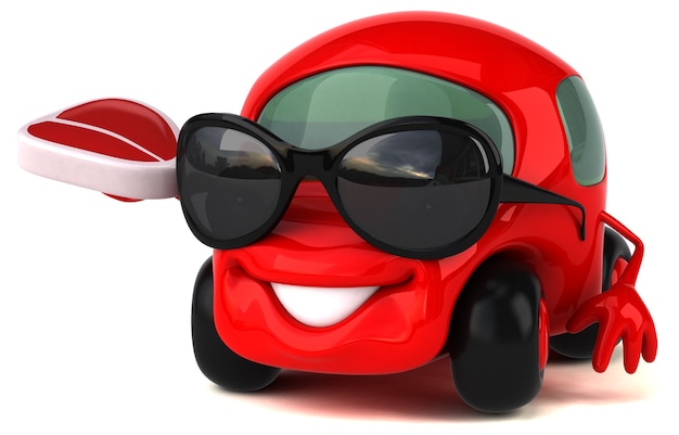 Carro divertido - personagem 3D