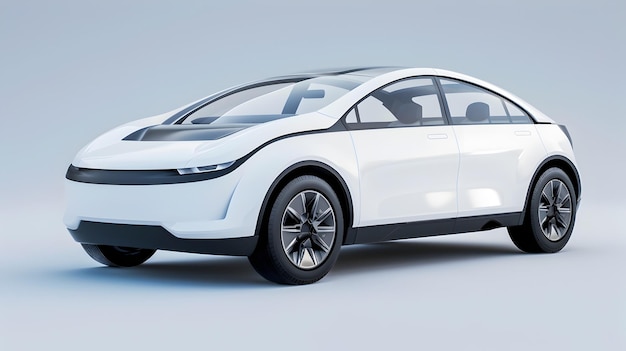 Carro Elétrico Futurista com Quadro Branco