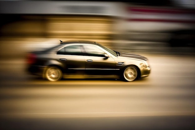 Carro em movimento trilha de exposição longa