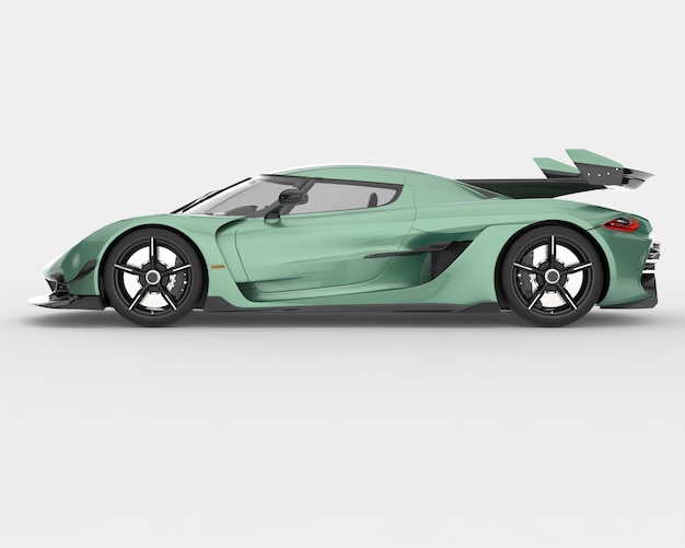 Carro esporte isolado na ilustração de renderização 3d de fundo