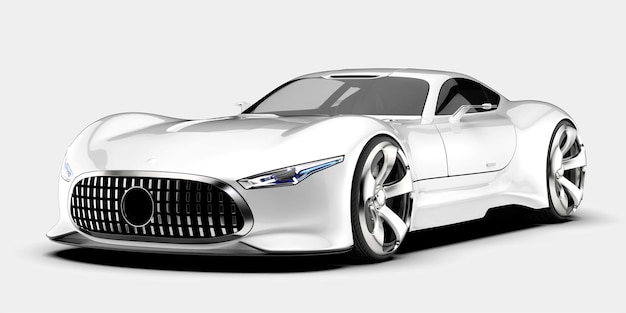 Carro esportivo isolado no fundo ilustração de renderização 3D
