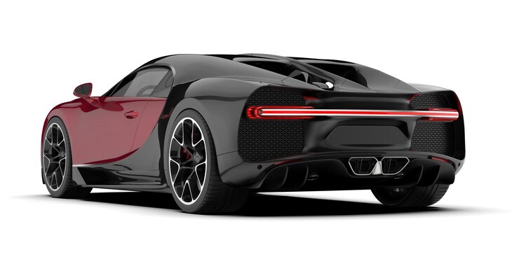 Foto carro esportivo isolado no fundo ilustração de renderização 3d