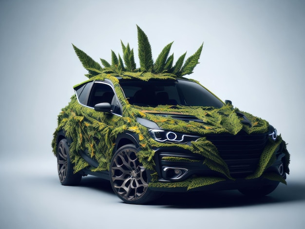 Carro feito de deixar o conceito de carro ecológico gerado por IA