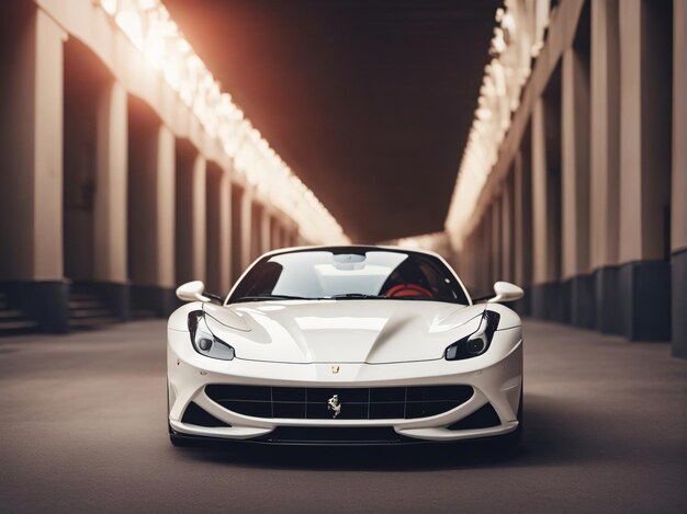 Carro Ferrari isolado em fundo branco