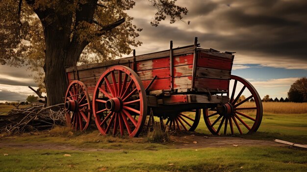 Foto carro de la granja de la cosecha