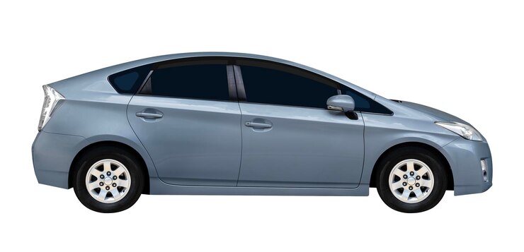 Foto carro hatchback cinza isolado em fundo branco