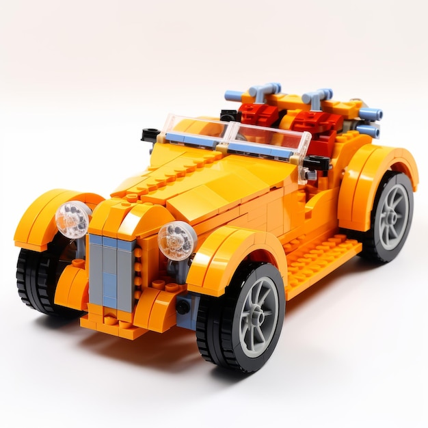Carro Lego Isolado em Fundo Branco
