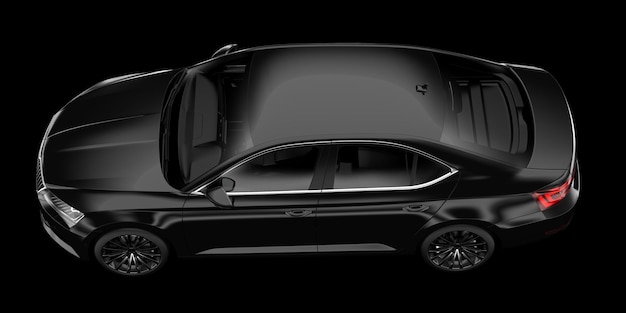 Foto carro moderno isolado na ilustração de renderização 3d de fundo
