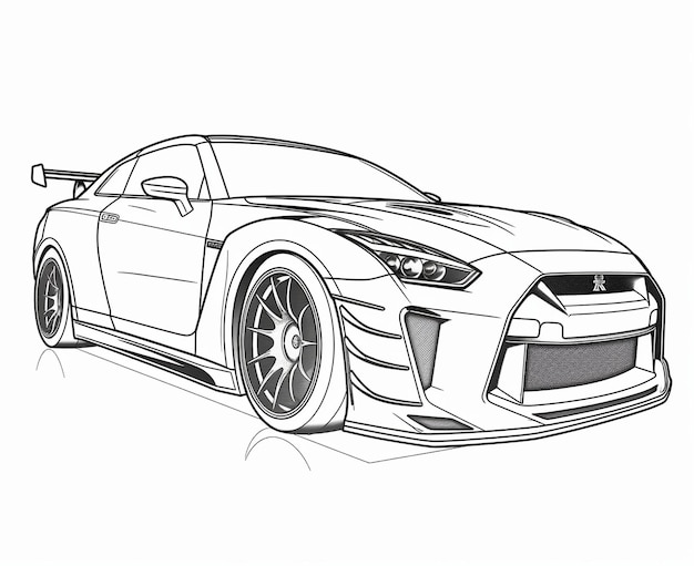 Desenhos para colorir em Geral: Desenho de carro de corrida para colorir -  GT - 40