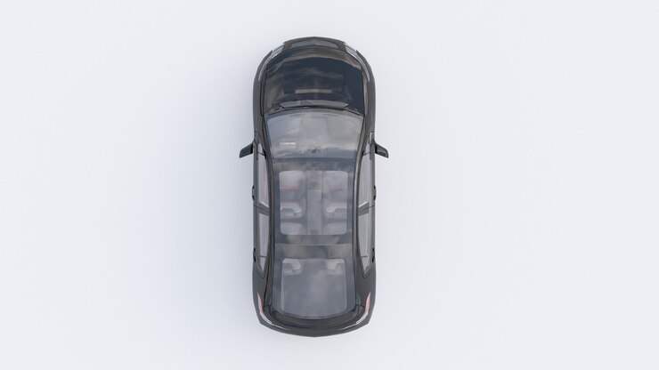 Carro preto isolado