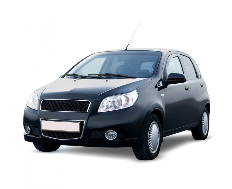 Foto carro preto isolado