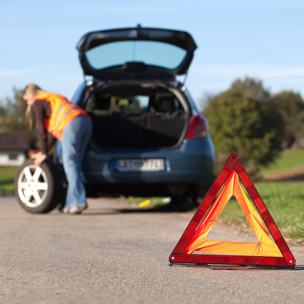 Foto carro quebrado