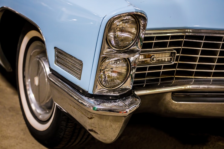Foto carro retro azul