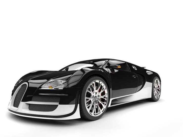 Foto carro super desportivo moderno preto e branco foto de beleza