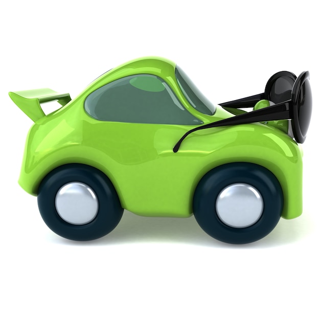 Carro verde - ilustração 3D