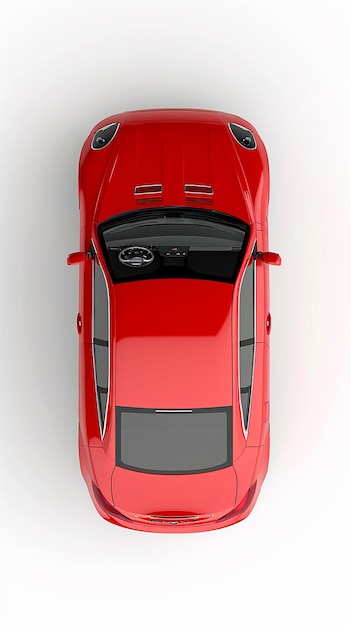 Foto carro vermelho 3d isolado