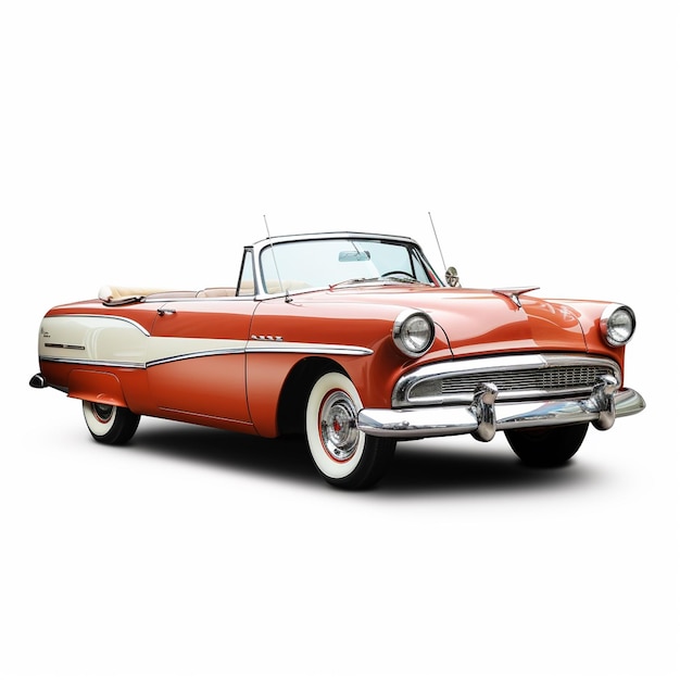 carro vintage com fundo branco