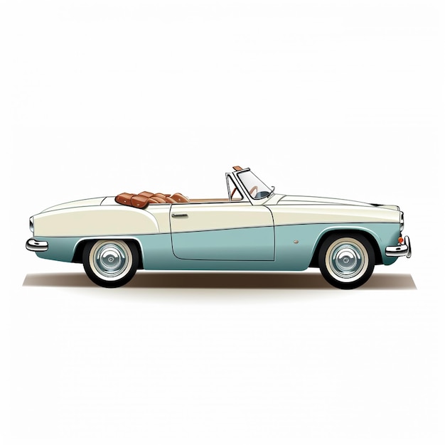 carro vintage com fundo branco