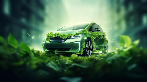 Carros elétricos alimentados por energia verde