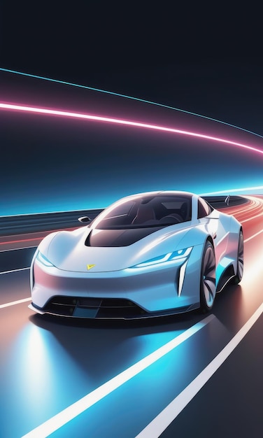 carros elétricos carros esportivos futuristas na auto-estrada