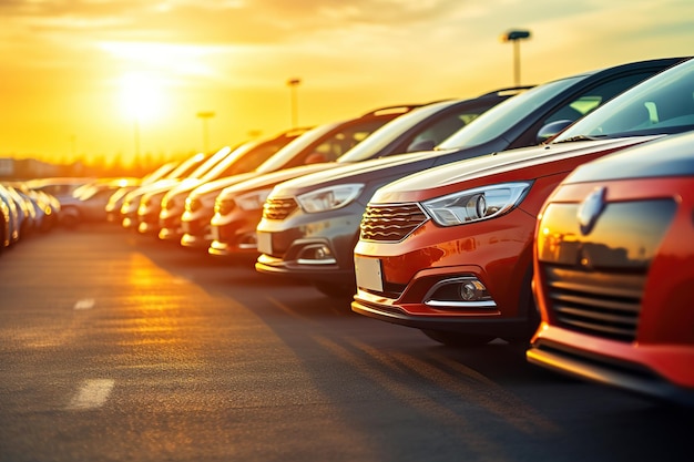 Carros para venda ou aluguel de fábrica, revendedor de stock car gerado por IA