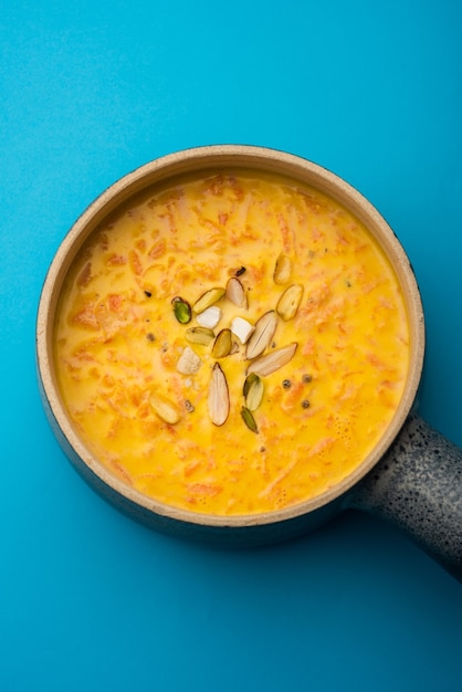 Carrot Kheer o payasam también conocido como Gajar ki Khir