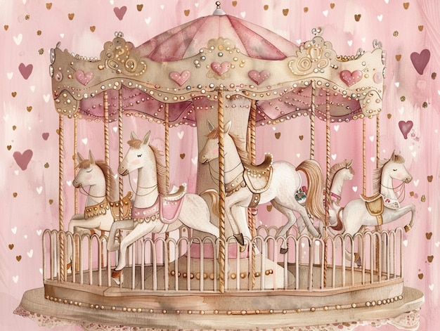 un carrusel con las palabras " unicornios " en él