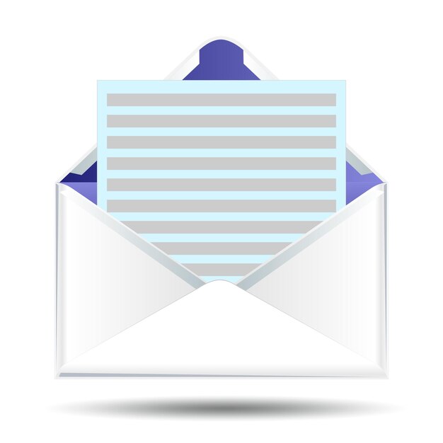 Carta abierta con breve interior
