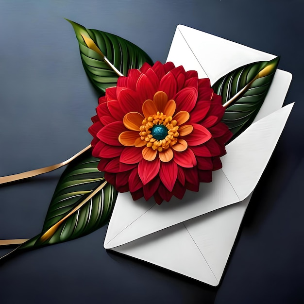 Carta com Flor