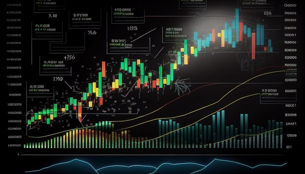 Carta de crescimento do investimento financeiro para o dinheiro do negócio