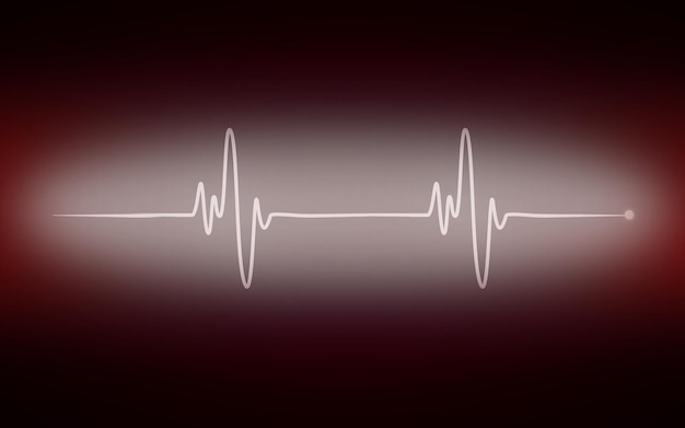 Carta de pulso de cardiograma cardíaco no monitor de eletrocardiograma