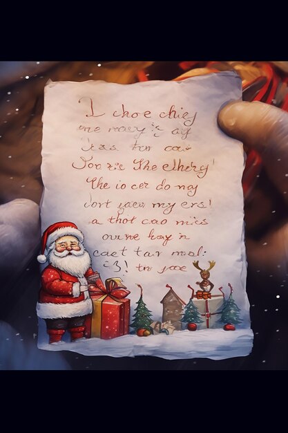 carta de navidad infantil hecha por uno mismo