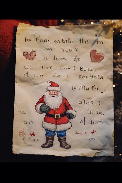 carta de navidad infantil hecha por uno mismo